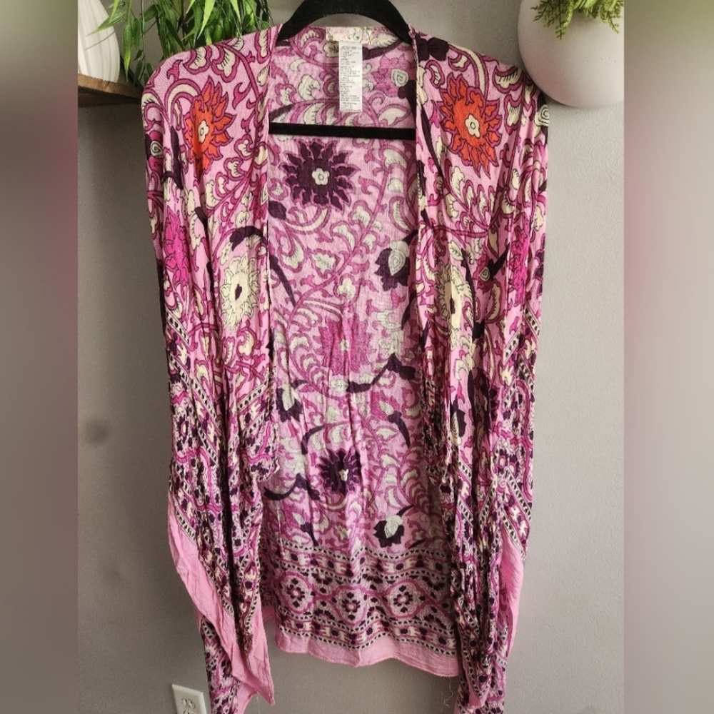 Free People Floral Paisley Kimono
